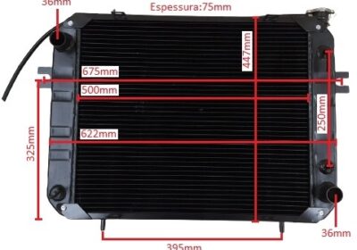 RADIADOR D’AGUA C/ DEFLETOR MOTOR XINCHAI EMPILHADEIRAS CHINESAS 2.0-3,5T