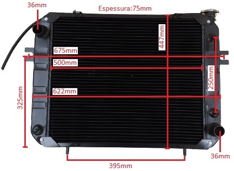 RADIADOR D’AGUA C/ DEFLETOR MOTOR XINCHAI EMPILHADEIRAS CHINESAS 2.0-3,5T