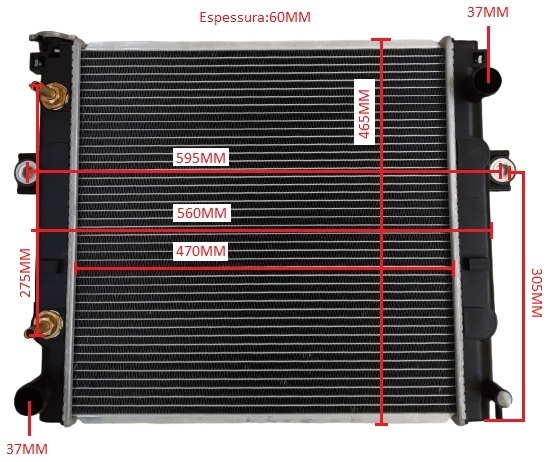 RADIADOR D’AGUA MOTOR NISSAN K15/K21/K25-MITSUBISHI S4S EMPILHADEIRA